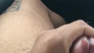 EXHIBITIONIST JERKING IN PUBLIC PARK TO PORN. SHOOTING CUM OUTSIDE MY CAR!