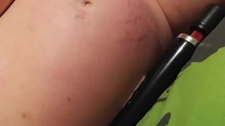 Cute young ginger heavily pregnant masturbation huge belly