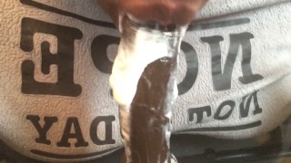 sucking whip cream off my dildo pt 2