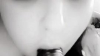 Deep throating my dildo