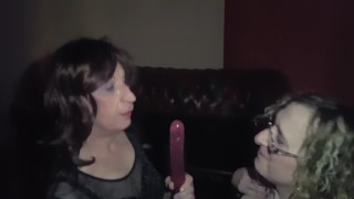 Double Dong Dildo Deep Throat with Trans Girls Lisa and Gigi