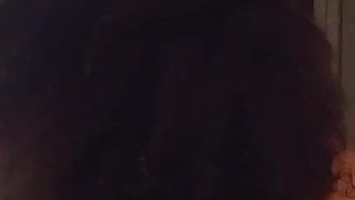 Crossdresser sissy sucks dildo and shows off buttplug