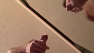 Mirror Mirror! Hot Guy Cums on his Mirror