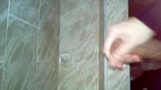 Busting a nut in the restroom