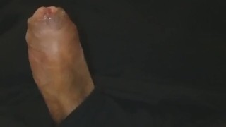 Slow-motion cumshot on my self at the end of slowly growing my tiny penis
