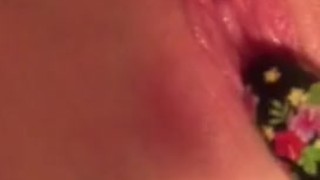 Girl makes herself squirt with vibrator pt 2