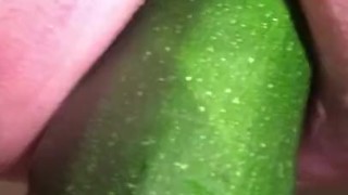 huge zucchini anal with squirting
