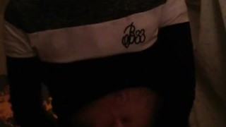 Wanking my big dick and slapping it