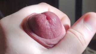 Super zoom cumshot. boy jerk off his cock
