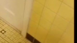 Solo jackoff an cum in the bathroom