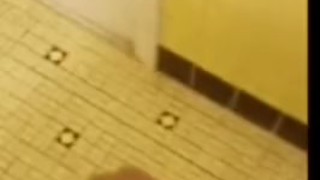 Solo jackoff an cum in the bathroom