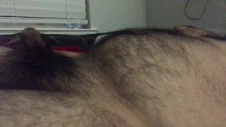 Belly inflation J/O after pizza stuffing