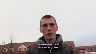  CZECH HUNTER 402 - Short Haired Stud Decides To Try Out Some Dick For His Self