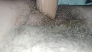I love edging my pussy with my big dildo...
