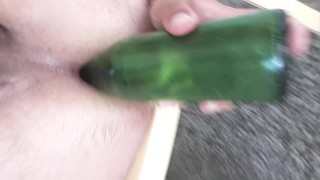 Pig Slut made use Beer Bottle to Gape Anal & send video to stepfather