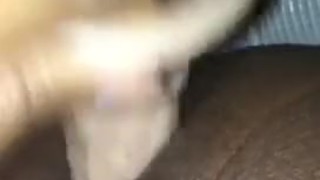 Mixed girl fucking ass with thick dildo on Snapchat