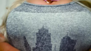Cleavage Tease - Massive Boobs