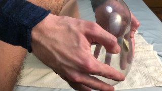 Condom Balloon Sex Toy Tutorial - Guy Moaning Loud While Cumming 4K