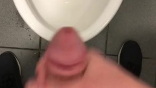 Big dick public masturbation at airport