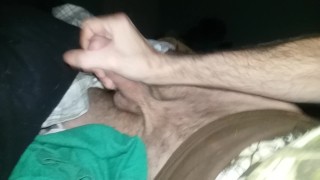 Loud mature romantic male stroking big cock closeup. Cum (4k)