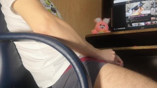 Helps wife to masturbate to porn