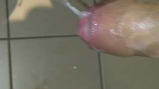 Ultimate sticky cum slow motion cumshot , inked muscle boy with big cock