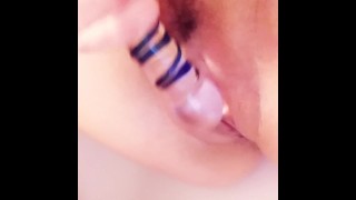 Wet MILF Squirting Pussy Piss Fuck with Dildo (real orgasm)