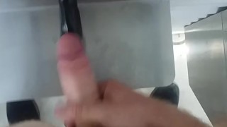 Wank with a small dildo