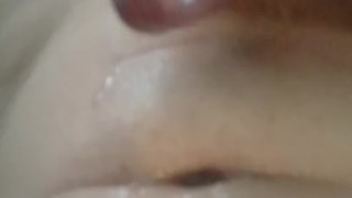 Cum pool in bellybutton