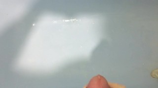 Cum in the bathroom