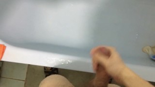 Cum in the bathroom