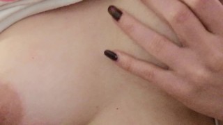Amateur close up boobs massage time