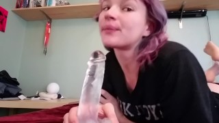 Clear Dildo Orgasm Teaser