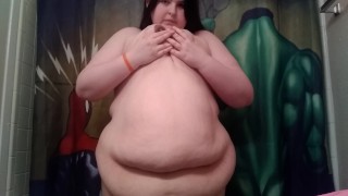 BBW milf striptease