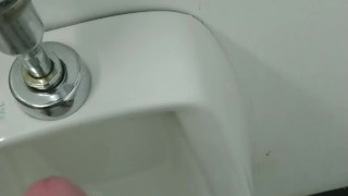 Cockdevotee Jerks off in Public Restroom