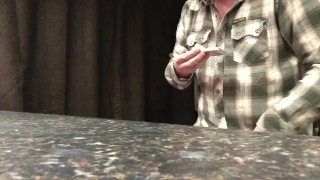 Cumslut Drinking Water before Bed, Selfmade Solo Male Cum Cocktail!