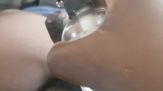Black cock fucking and creampied flesh pussy stroker