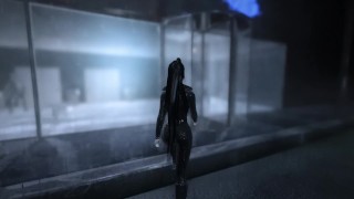 skyrim a motorcycle catsuit woman came to a monster hotel