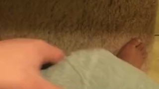 Playing with my dick through my shorts to underwear and cumming