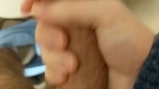 Masturbating Big Cock In Public Bathroom For a Quickie and Cumming A lot!