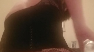 Riding my dildo and stuffing my boi pussy