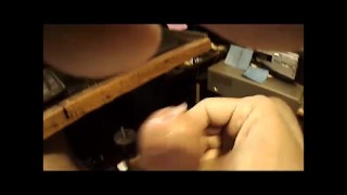 Slow motion Solo cum shot. big load, Big head