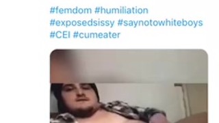 Cumslut on Twitter! Cum Obsessed Sissy Swallows for @FindomRoyaltyG