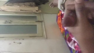 Nude Indian man playing with his cock