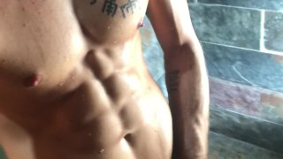 Playing in the shower