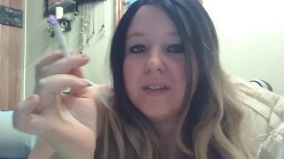 Topless smoking short joi