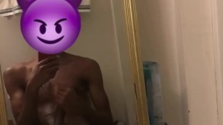 19 Year Old Jerking Off In The Bathroom