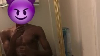 19 Year Old Jerking Off In The Bathroom