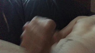 Jerking off on the couch
