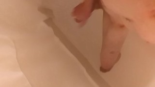 Straight guy jerking in the shower